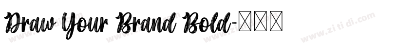 Draw Your Brand Bold字体转换